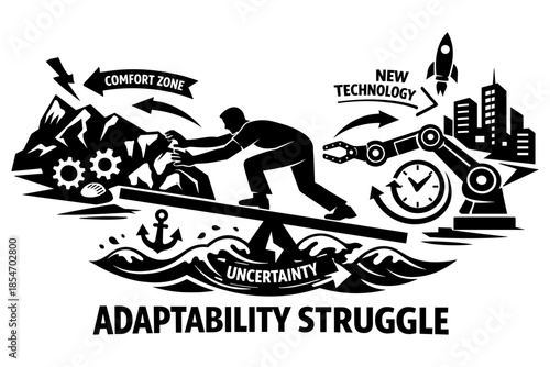 Man struggles to leave comfort zone and embrace new technology for future success