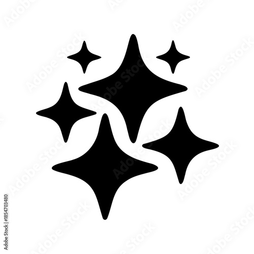 Collection of sparkling star icons against a white background creating visual appeal