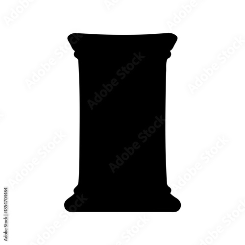 Laboratory beaker silhouette icon for science- Black laboratory beaker silhouette icon symbolizing chemistry experiments, scientific research, education, and medical analysis in a minimalist style