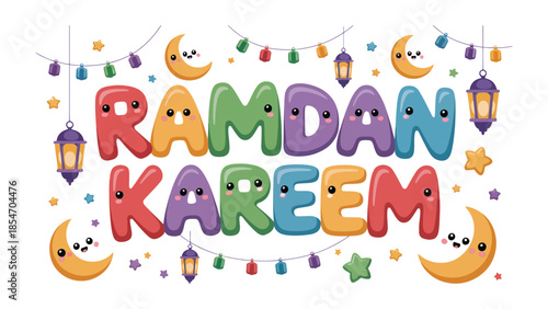 Ramdan Kareem: A vibrant illustration showcasing Ramdan Kareem against a backdrop of festive elements, inviting warmth and anticipation