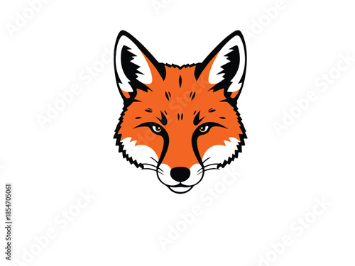 Fox head icon. Fox head silhouette. Fox head vector logo template concept illustration. Stylized fox logo.