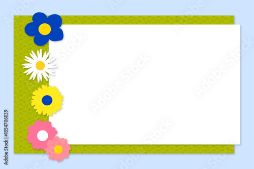 Spring cute vector background for your designs with flowers
