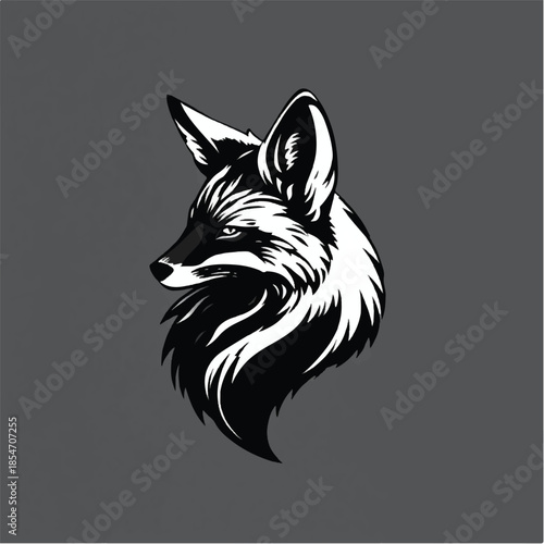 Fox logo design. Fox head logo. Fox logo illustration.