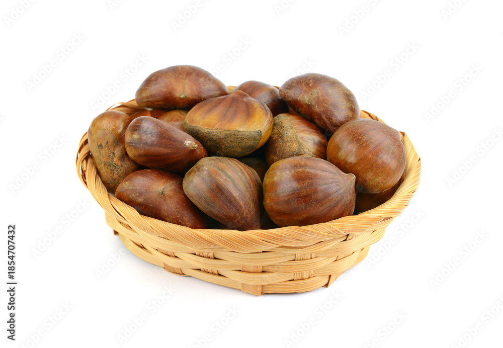 Obraz premium Chestnut isolated on white background