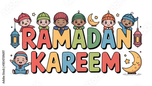 Ramadan Kareem Illustration: Captivating illustration that combines the sacred month's blessings with artistic flair, ideal for social media.