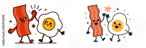 Bacon and eggs joyfully celebrate friendship in art