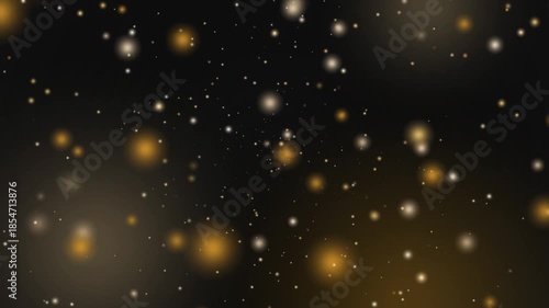 Wallpaper Mural Golden Particles Floating and Twinkling Slowly Against Dark Gradient Background Torontodigital.ca