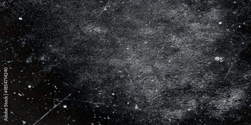 Black dark black grunge textured concrete stone wall, black and white rough vintage distress background,  Black abstract background. Vintage effect. dark concrete floor or old grunge background,