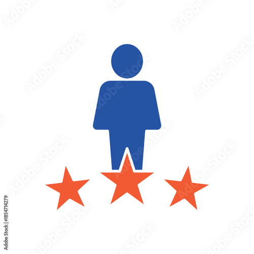 Reputation icon outline editable stroke line drawing eps