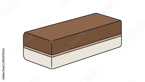 Brown Eraser on White Base.