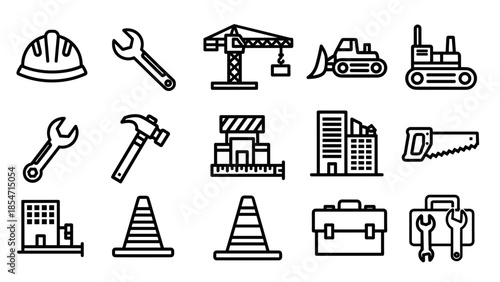 Collection of Construction Icons and Symbols.