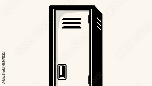 Metal Locker with Ventilation and Lock.