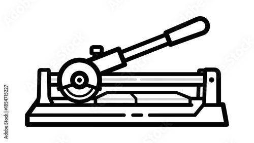 Manual Paper Cutter Machine Illustration.