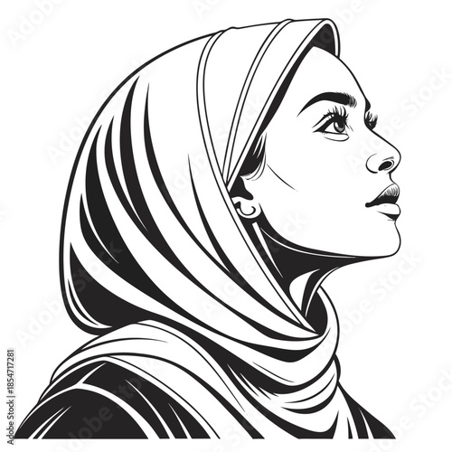 Muslim Woman in Hijab –Illustration
