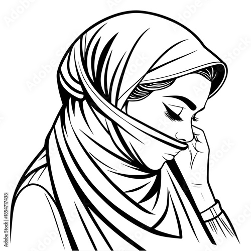 Muslim Woman in Hijab –Illustration
