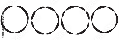 Rotation arrows in circular motion. Circle arrow combinations. Set of circular infographics. Graphic diagram. Design element. Vector illustration isolated on white background.