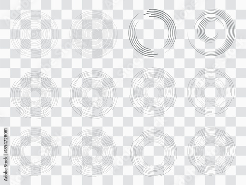 Hypnotic Circular Swirls and Vortex Lines – Abstract Optical Illusion Design