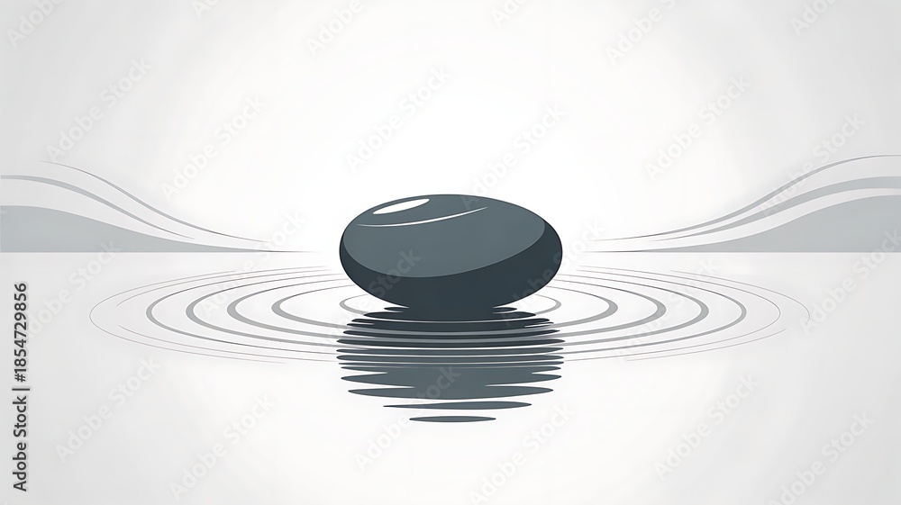 © PAVEL - simplicity and calmness of Zen with this minimalist meditation concept. PNG file. for element.