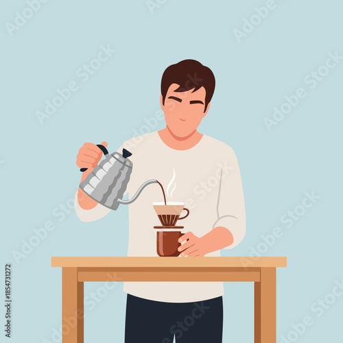 Brew fresh coffee at home with pour over kit for aromatic experience