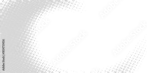 Dot white black pattern gradient texture background. Abstract pop art halftone and retro style.