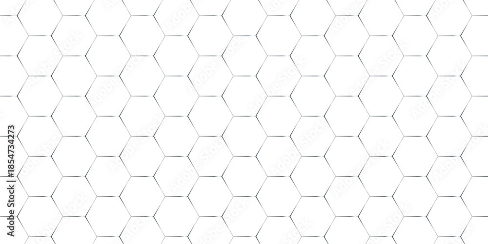 Fototapeta premium Abstract minimal luxury wall grid digital web white hexagons. Abstract hexagon polygonal pattern background vector. seamless bright white abstract honeycomb background.