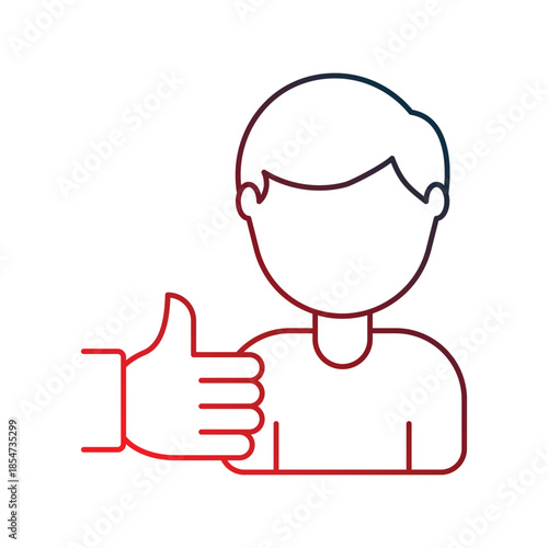 Recognition icon with white background vector stock illustration