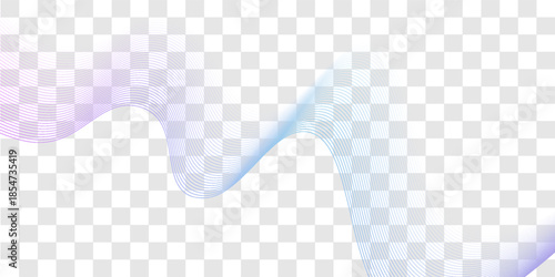 Vector wave lines smooth flowing dynamic blue purple pink gradient isolated on white background for concept of technology, digital, communication, science, music,eps10