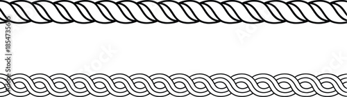 Rope Pattern Icon Set – Stylized Symbols of Twist, Braid, and Structural Design
