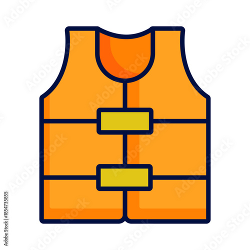 Life jacket on white background.