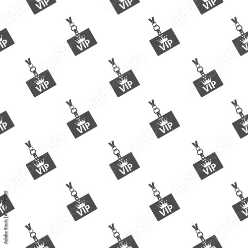 VIP pass card seamless pattern isolated on white background