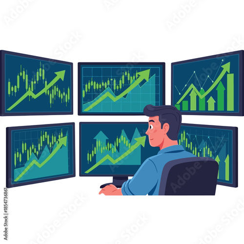 Watch financial growth charts for investment success, stock market analysis