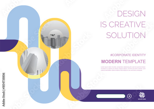 Template vector design for Brochure, Annual Report, Web design Poster, Corporate Presentation, Flyer, layout modern with size horizontal, Easy to use and edit.