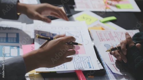 Wallpaper Mural UXUI design brainstorming session with sketches and digital tools Torontodigital.ca