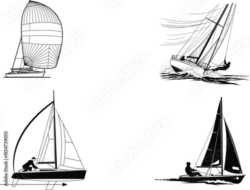 Different types of sailboats and their sailing techniques