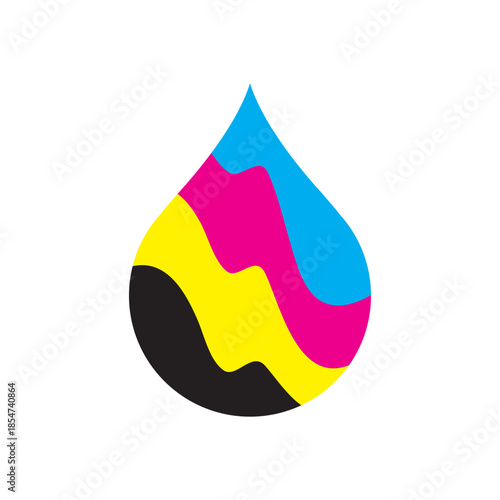 Cmyk color concept. Prepress color theme.  