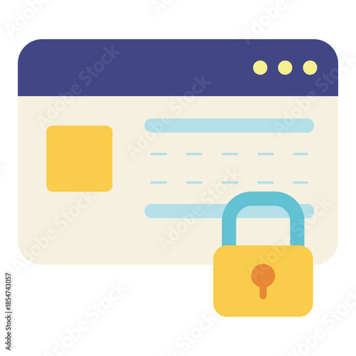 secure website flat icon