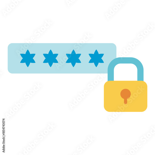 security password flat icon