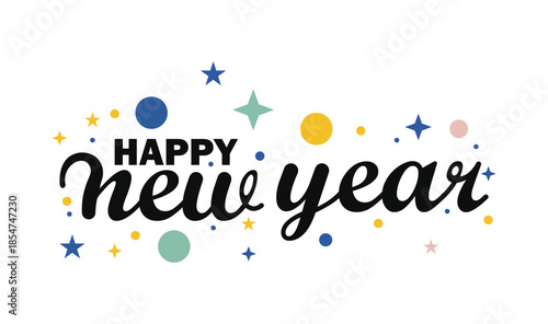 Happy new year greeting card