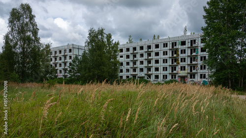 Ehemaliges Sperrgebiet Irbene in Lettland heute Geisterstatt und Lost Place mit Weltraumteleskop