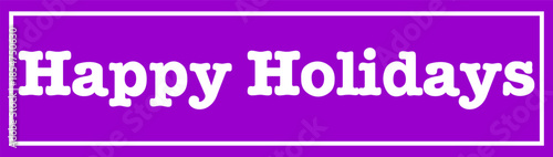 Happy holidays blue banner vector