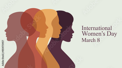 Profiles of women representing diversity and unity for International Womens Day on March 8