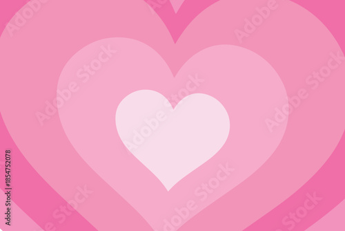 Vector illustration of a pink heart background pattern featuring romantic shapes for a happy Valentine's Day greeting card 