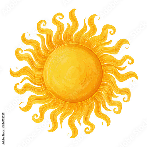 a beautiful sun illustration