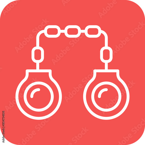 Handcuffs icon style