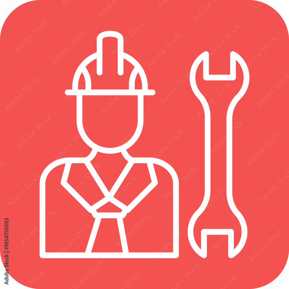 Obraz premium Construction Worker icon style
