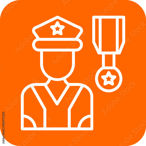 Military Officer icon style