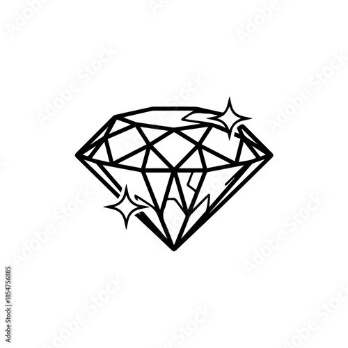 Shimmering diamond illustration