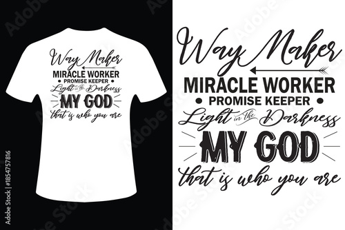 Inspirational christian t shirt design with uplifting quotes and lyrics
