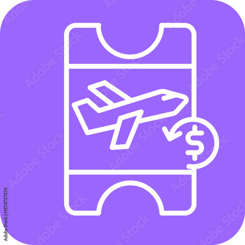 Airfare Reimbursemen icon style