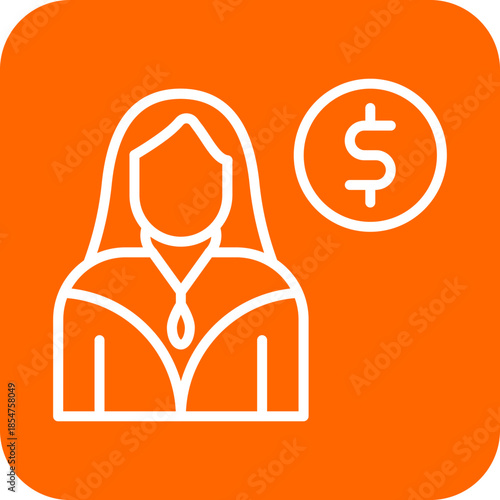 Female Croupier icon style